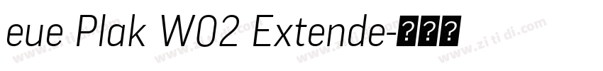 eue Plak W02 Extende字体转换